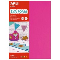 Apli Goma Eva Fluorescente - Medida A4 - 4 Hojas - Fucsia