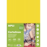 Apli Cartulina Amarilla A4 170g 50 Hojas