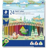 Staedtler Noris Colour 187 Pack de 24 Lapices Triangulares de Colores - Resistencia a la Rotura - Colores Surtidos