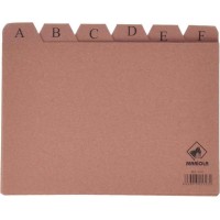 Mariola Indice A-Z Nº5 para Fichero - Medidas 215x160mm - Color Marron