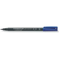 Staedtler Lumocolor Permanent 313 Rotulador Permanente de Punta Fina - Trazo 0.4mm Aprox - Secado Rapido - Color Azul