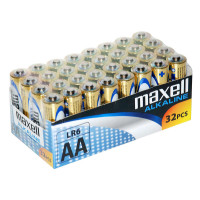 Maxell Pack de 32 Pilas Alcalinas LR06 AA 1.5V