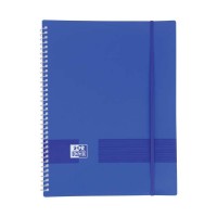 Oxford Live & Go A4 Carpeta de Fundas - Tapa de Plastico Opaco - Espiral 40 Fundas - Color Azul Marino