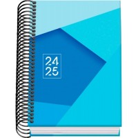 Dohe Tamgram Agenda Escolar Espiral A6 - Dia Pagina - Papel 70g/m2 - Cubierta de Carton Plastificado - Color Azul