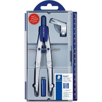 Staedtler Noris 550 01 Compas de Precision - Aguja y Mina Intercambiables - Mecanismo de Ajuste Rapido