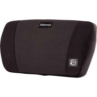 Fellowes Fusion PlushTouch Cojin Lumbar - Ajustable a Traves de una Correa con Hebilla - Color Negro