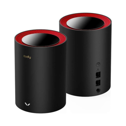 Cudy AX3000 Pack de 2 Sistemas WiFi 6 Mesh AX3000 2.5G Dual Band - Admite Ancho de Banda de 20/40/80/160MHz - 1x Puerto LAN 10/100/1000Mbps