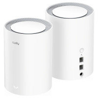 Cudy AX3000 Pack de 2 Sistemas WiFi 6 Mesh AX3000 2.5G Dual Band - Admite Ancho de Banda de 20/40/80/160MHz - 1x Puerto LAN 10/100/1000Mbps