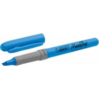 Bic Highlighter Grip Marcador Fluorescente - Tinta con Base de Agua - Punta Biselada - Trazo entre 1.60 y 3.30 mm - Color Azul