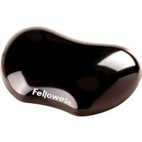 Fellowes Crystal Reposamuñecas Flexible de Gel - Resistente a las Manchas - Color Negro