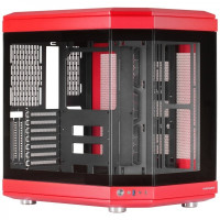 Mars Gaming MC-3T Caja Gaming Premium - Tres Paneles de Cristal Templado - Montaje Vertical de GPU - Conectividad USB-C - Hasta 10 Ventiladores - Color Rojo