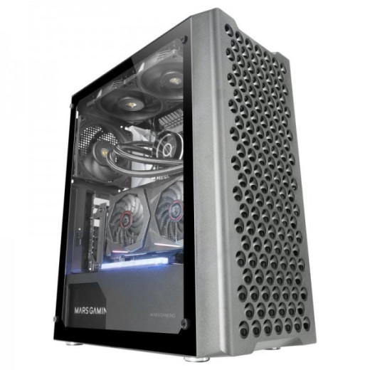 Mars Gaming MC-iPRO Caja Profesional - Cristal Templado - Flujo de Aire Superior - Compatible ATX - Gestion de Cableado - Conectividad Avanzada - Color Negro