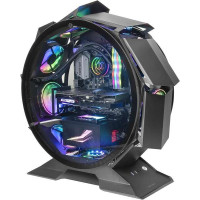 Mars Gaming Caja de PC MCORB Micro-ATX con Ventiladores de 120mm - Doble Ventana de Cristal Templado - Espacio para CPU Coolers de hasta 180mm - Gestion de Cableado Eficiente - Color Negro