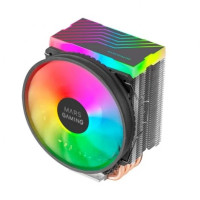 Mars Gaming MCPU44 Ventilador CPU Dual 110mm con Disipador 4 Heatpipes - Iluminacion ARGB - Velocidad Max. 1600rpm - Color Negro