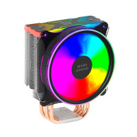 Mars Gaming MCPU-XU6 Disipador CPU - Doble torre - Ventiladores hibridos ultrasilenciosos - 6 heatpipes de cobre - HCT Ultra - Hasta 350W TDP - Negro - Color Negro