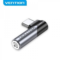 Vention Adaptador USB-C Macho a Jack 3.5mm Hembra - Aluminio Gris