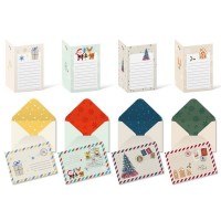 Bismark Pack de 24 Tarjetas de Felicitacion Navideña con Sobre - Tamaño Tarjeta 11.5x17.5cm - Diseños Variados