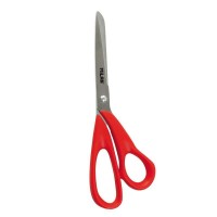 Milan Tijeras Oficina con Cuchilla de Acero Inoxidable - Mango de Plastico Rojo - Longitud 20cm - Color Rojo