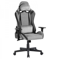 Mars Gaming MGC-PRO Silla Gaming - Fabric Transpirable - Cojines Soft-Touch - Reposabrazos 2D - Respaldo Reclinable - Base de Acero - 13 Colores - Color Gris