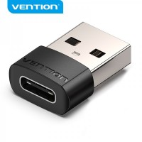 Vention Adaptador USB 2.0 USB-C Macho a USB Hembra - Color Negro