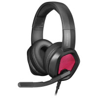 Mars Gaming MH320 Auriculares Gaming con Microfono Plegable - Iluminacion RGB - Diadema Ajustable - Almohadillas Acolchadas - Control en Cable - Cable Trenzado de 2m