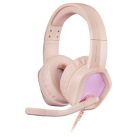 Mars Gaming MH320 Auriculares Gaming con Microfono Plegable - Iluminacion RGB - Diadema Ajustable - Almohadillas Acolchadas - Control en Cable - Cable Trenzado de 2m