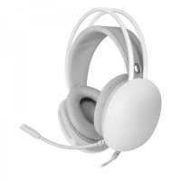 Mars Gaming MH-GLOW Auriculares Gaming - Iluminacion 360º CHROMA - Sonido Ultra-BASS 3D - Microfono con Cancelacion de Ruido - Compatibles Multiplataforma - Color Blanco