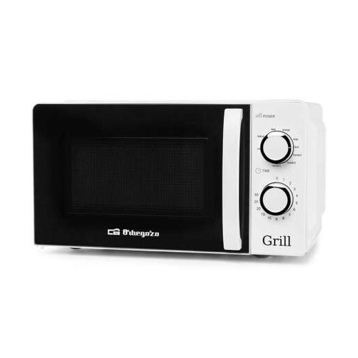 Orbegozo MIG 2130 Microondas Multifuncion - Capacidad 20L - Potencia 700W - Grill 900W - 5 Niveles de Potencia - Funcion Descongelacion - Temporizador 30min