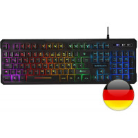 Mars Gaming MK218 Teclado Gaming - Retroiluminacion RGB 9 Efectos - Tecnologia H-MECH - Antighosting Completo - Compatible con Windows