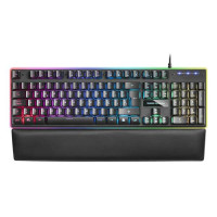 Mars Gaming MK320 Teclado Hibrido USB - Retroiluminacion LED RGB - Reposamuñecas Acolchado - Antighosting - Cable de 1.50m