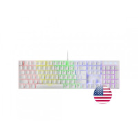 Mars Gaming MK422 Teclado Gaming - Switches Mecanicos Antipolvo - Teclas Imborables - Iluminacion RGB - Chip ARM - Compatibilidad Multiplataforma - US - Color Blanco