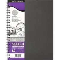 Daler Rowney Simply Cuaderno de Dibujo A4 100g/m2 - Cubierta Rigida con Encuadernacion en Espiral - Color Blanco