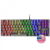 Mars Gaming MK80 Teclado Gaming Mecanico - TKL Compacto - Iluminacion RGB - Teclas Doble Inyeccion - Switches Antipolvo - Multiplataforma - US - Color Negro