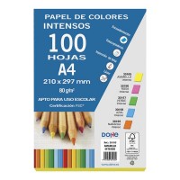 Dohe Papel Multifuncion de 80g - Apto para Fotocopiadoras e Impresoras - 210x297mm - Color Amarillo