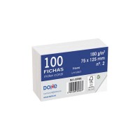 Dohe Fichas de Cartulina Offset Blanca - 180g - Paquete de 100 Unidades