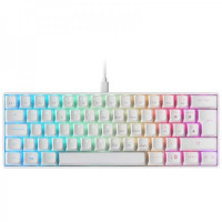 Mars Gaming MKMINI Teclado Gaming - Diseño 60% - Iluminacion FULL RGB CHROMA - Switches Mecanicos OUTEMU PRO - USB-C Extraible - Multiplataforma - Color Blanco