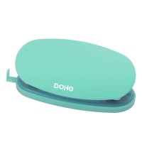 Dohe Soft Touch Taladro de Sobremesa - Taladra hasta 16 Hojas - Diseño Ergonomico - Color Verde Pastel