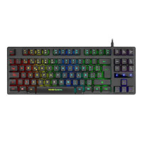 Mars Gaming MKTKL Teclado Compacto USB - Retroiluminacion LED RGB - 12 Teclas Multimedia + 4 Teclas de Funcion - Antighosting - Cable de 1.50m