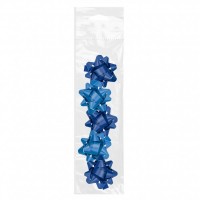 Dohe Chic Pack de 5 Lazos para Regalo - Forma de Estrella - Tamaño 5.6cm - Color Azul