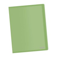 Dohe Carpeta con 10 Fundas A4 - Tapa Flexible de Polipropileno - Fundas Transparentes Soldadas - Color Verde