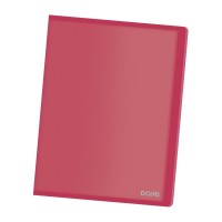 Dohe Carpeta con 20 Fundas Transparentes Soldadas A4 80mic - Tapa Flexible de Polipropileno - Color Rojo