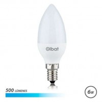 Elbat Bombilla LED C37 6W 500LM E14 Luz Fria - Ahorro de Energia - Larga Vida Util - Facil Instalacion - Color Blanco