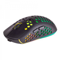 Mars Gaming MMW3 Raton Inalambrico Ultraligero - RGB Flow - Sensor Optico 3200 DPI - Switches HUANO - Conexion 2.4G - Bateria Recargable - Color Negro