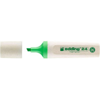 Edding 24 EcoLine Marcador Fluorescente - Punta Biselada - Trazo entre 2-5mm - 90% de Plastico Reciclado - Etiqueta Ecologica Blue Angel - Color Verde Claro