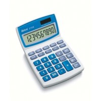 Ibico 210X Calculadora de Sobremesa 10 Digitos - Pantalla LCD Inclinable Ajustable - Teclas Grandes - Color Blanco/Azul