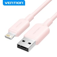 Vention Cable USB Lightning - Conector USB-A a Lightning - Transmision 480Mbps - Salida 2.4A - Color Rosa