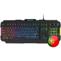 Mars Gaming MRK0 Teclado Gaming RGB Rainbow 9 Colores 15 Teclas de Funcion - 560x199x32mm - Retroiluminacion Multicolor