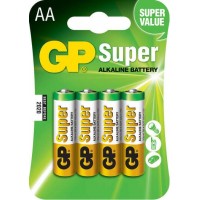 GP Pack de 4 Pilas Super Alcalinas LR06 AA 1.5V