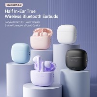 Vention Auriculares Bluetooth 5.3 con Estuche de Carga - 6h Autonomia - Elf E03 - Color Negro