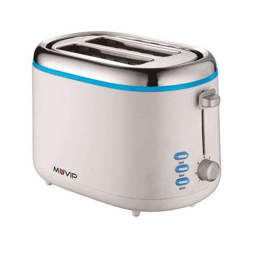Muvip Design Tostadora de Pan 850W - Capacidad para 2 Rebanadas - 7 Niveles de Tostado - Funcion Calentar